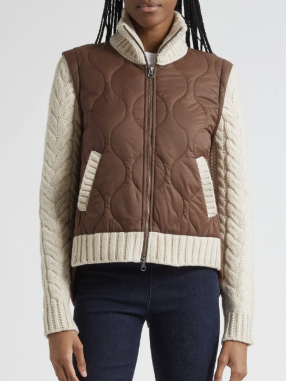 Veronica Beard Patra cable-knit jacket, Size small